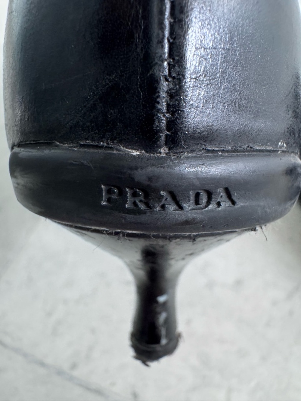 Prada Black Pointed Toe Ankle Boots size IT 37 - Picture 14 of 17